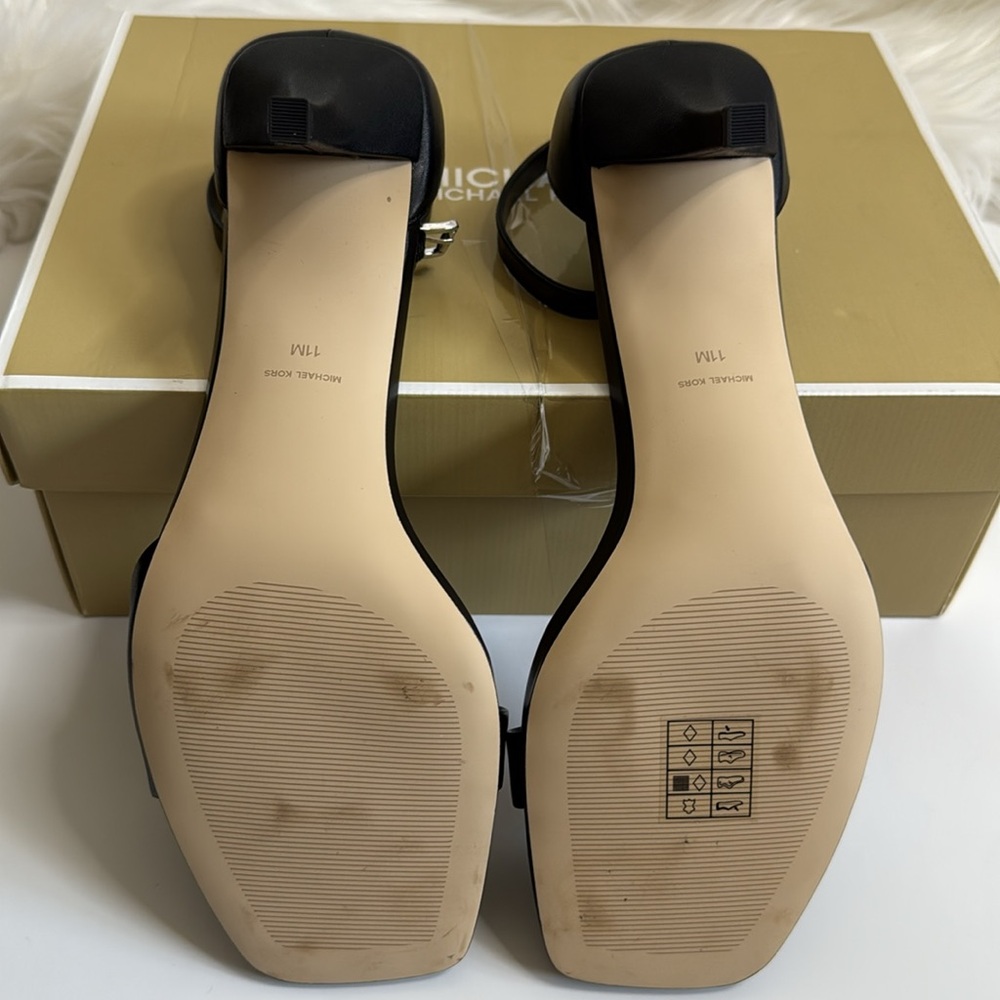 Michael Kors Black Jaida Heeled Sandals Size 11 - Picture 7 of 9